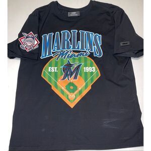 Miami Marlins Shirt Mens Large MLB‎ Baseball Pro Standard Luxury Athletic